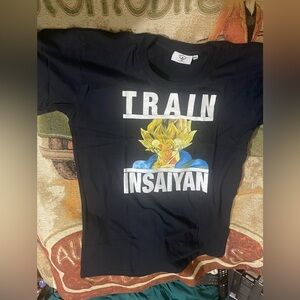 TRAIN INSAIYAN Dragonball Z Black T-shirt Size Adult XXL ANIME MANGA